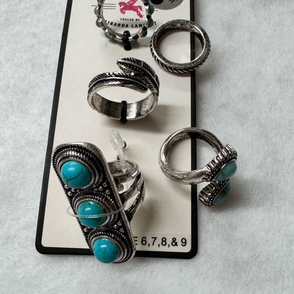 Idyllwind-5 Pcs. Silver W Turquoise Rings